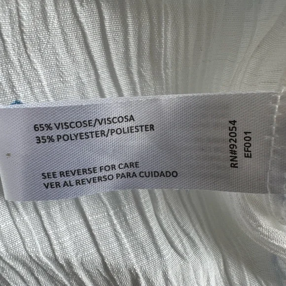 Carolyn Taylor Textured Seashell Printed Top Size Large Coastal Beachcore Summer - Picture 8 of 8